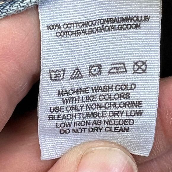 Free People Shorts Jean Distressed Crochet Lace Hem Women’s 29 Denim 100% Cotton - Picture 8 of 8